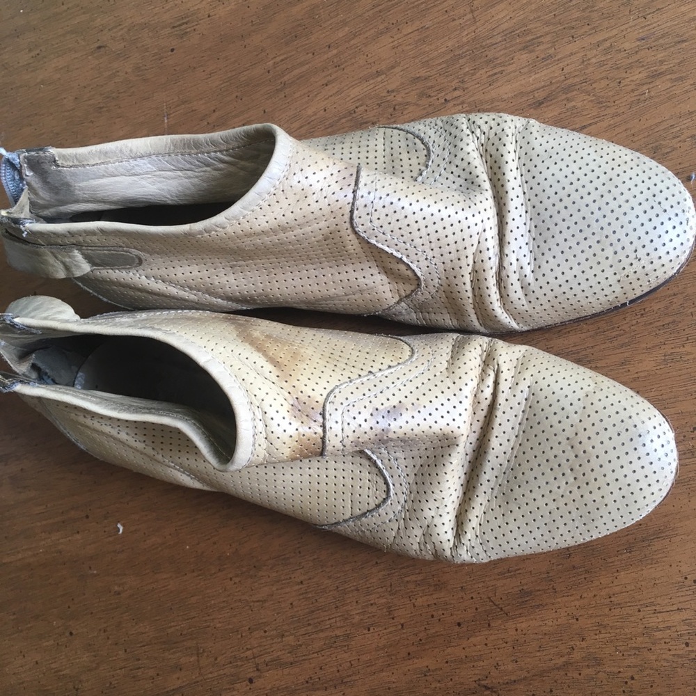 Tremp gray leather booties Sz 38